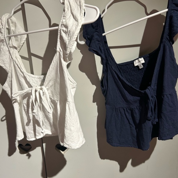 PacSun Tops - Pacsun LA Hearts Keyhole Linen Babydoll Tops